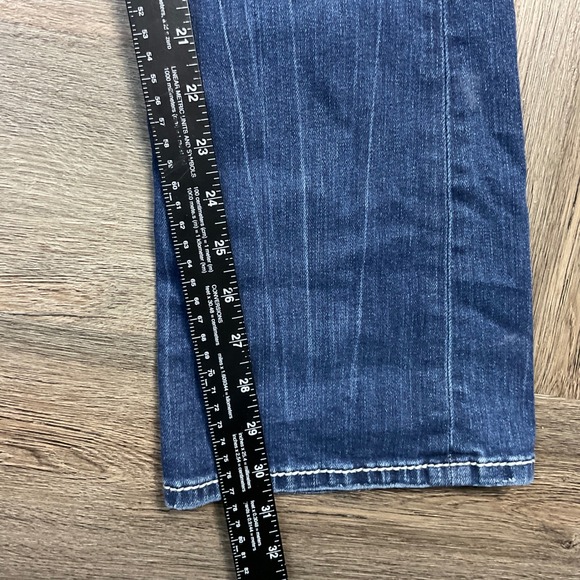 Miss Me Girls Boot Cut Jeans 14 Blue Denim Embellished Pockets Y2K Bling Western - Picture 7 of 8